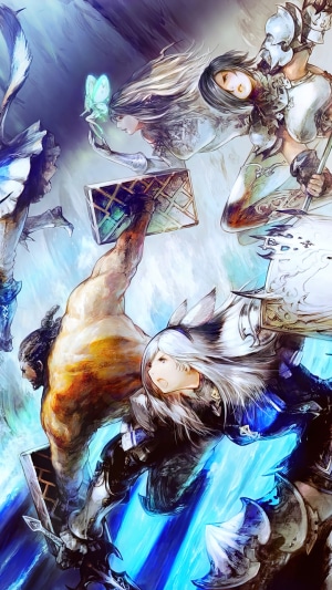 Final Fantasy XIV characters in battle