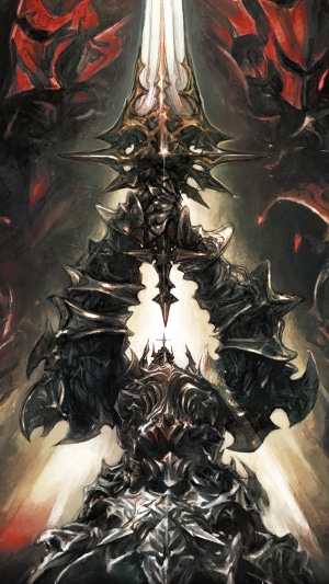 Final Fantasy XIV Online artwork of armored figure