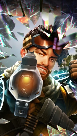 Mirage from Apex Legends aiming a weapon