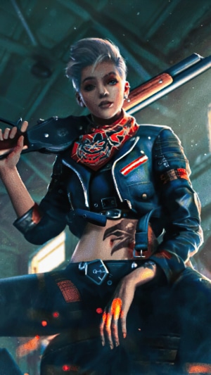Woman with shotgun from Garena Free Fire