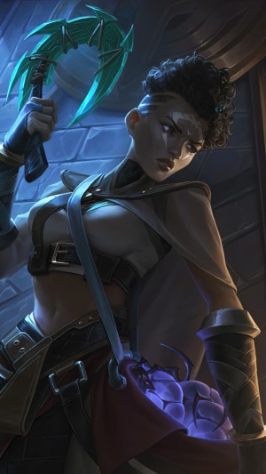 Noxian woman with scythe from Legends of Runeterra