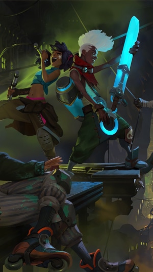 Ekko and Jinx from League of Legends