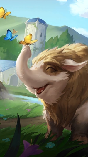 A creature from Legends of Runeterra with butterflies