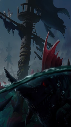 Sea monster and ship mast in Legends of Runeterra