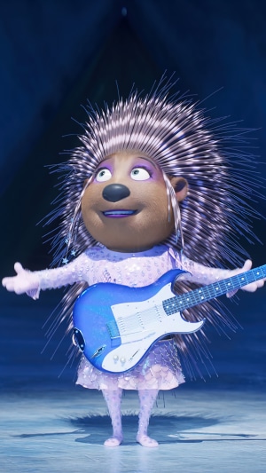 Ash from Sing 2 playing guitar