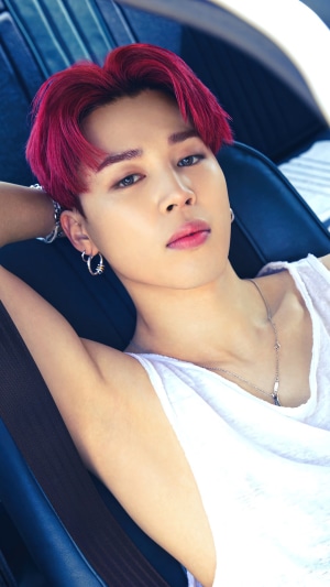 Jimin from BTS with Red Hair