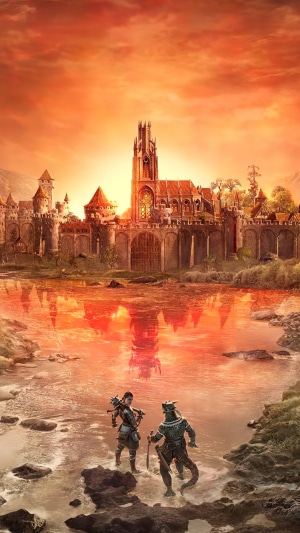 The Elders Scrolls Online castle and figures