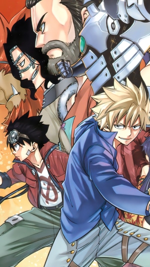 Edens Zero characters: Weisz Steiner, Shiki Granbell, and Rebecca Bluegarden