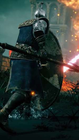 Elden Ring Tarnished with Shield and Spear