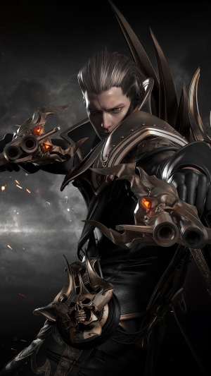 Devil Hunter from Lost Ark holding guns