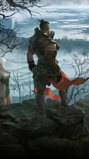 Lost Ark characters on a rocky outcrop