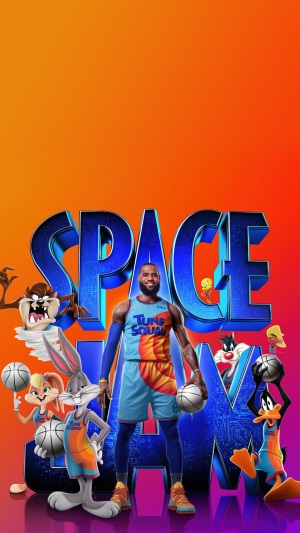 Space Jam: A New Legacy Poster with LeBron James and Looney Tunes