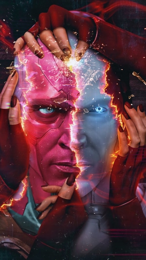 Vision and Scarlet Witch from WandaVision
