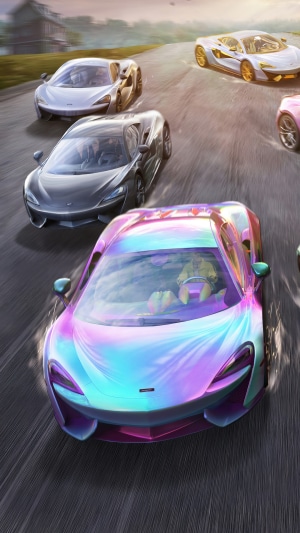McLaren Sports Cars Racing on a Track