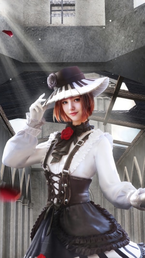 Woman in piano hat from PUBG Mobile
