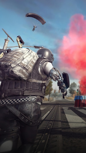 Player parachuting into PUBG: New State