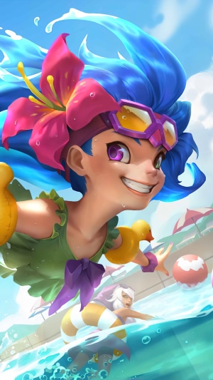 Zoe from League of Legends Pool Party