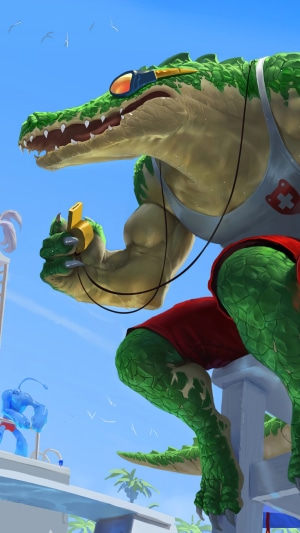 Renekton from League of Legends Pool Party Splash Art