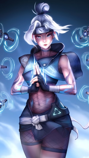 Jett from Valorant with Kunai