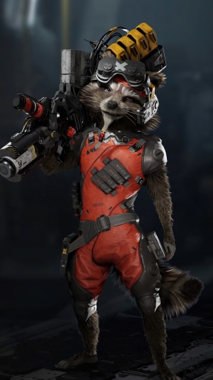 Rocket Raccoon from Marvel's Guardians of the Galaxy