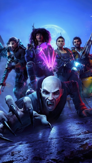 Redfall characters with vampire in foreground