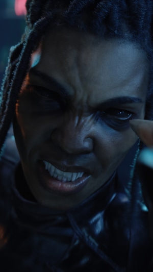 A close-up of a vampire from Redfall