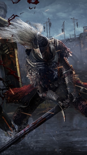 Knight from Elden Ring in battle