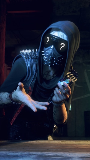 Wrench from Watch Dogs Legion holding a device