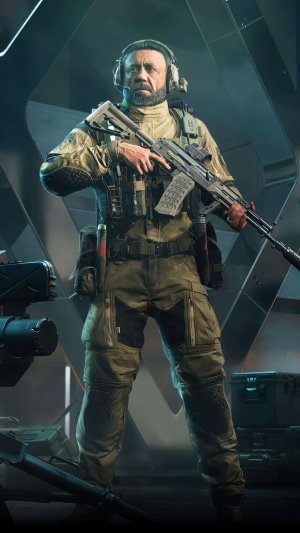 Soldier with assault rifle in Battlefield 2042