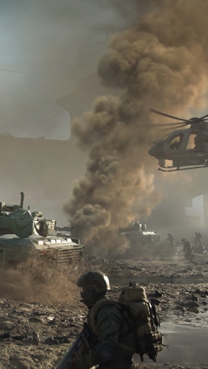 Battlefield 2042: Tank and Helicopter in Combat