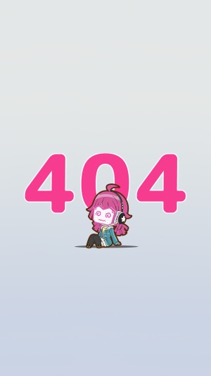 404 Error Page with Anime Character