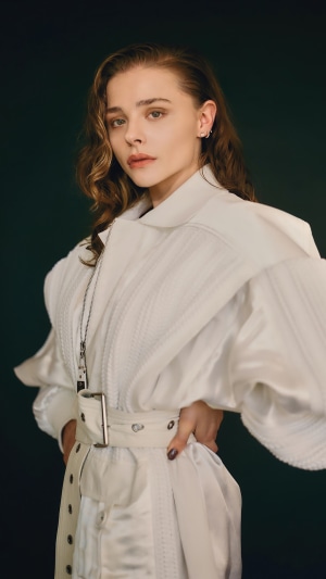 Chloe Grace Moretz in a white outfit