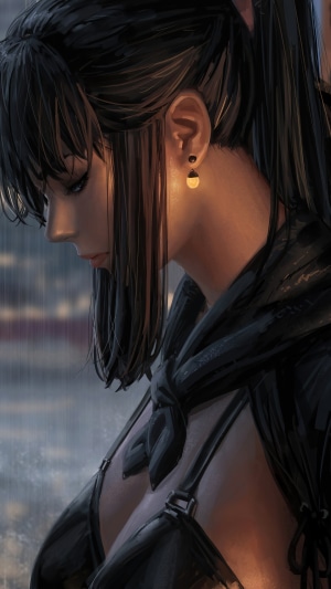 Girl in the rain