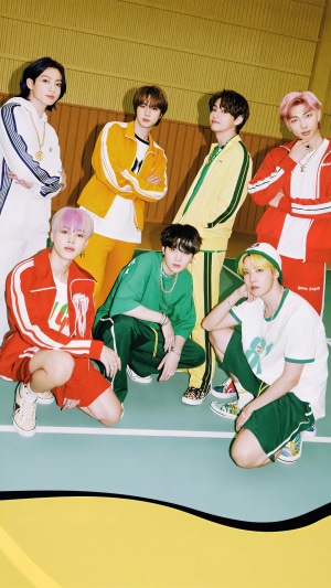 BTS members in athletic wear