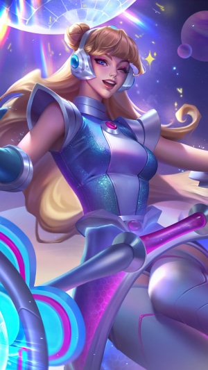Lux from League of Legends Space Groove skin