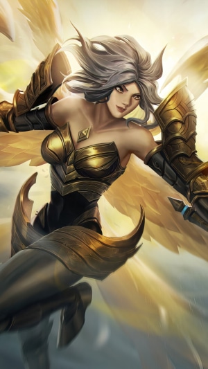 Kayle from League of Legends in Battle Armor