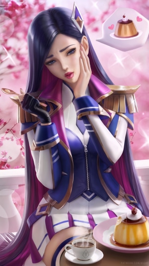 Caitlyn from League of Legends in Battle Academia outfit