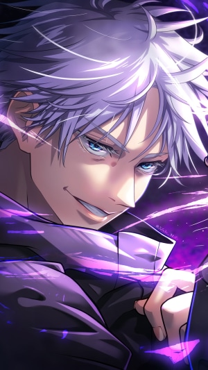 Satoru Gojo from Jujutsu Kaisen with Hollow Purple