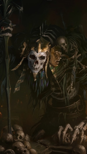 Diablo Immortal Skeleton Monster with Skulls
