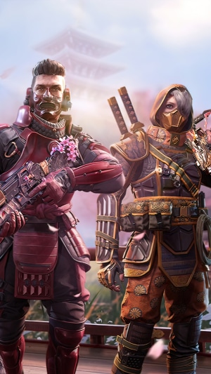 Two samurai characters from Call of Duty Mobile