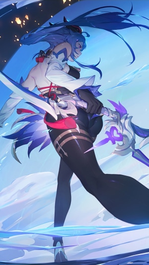 Ganyu from Genshin Impact with a bow