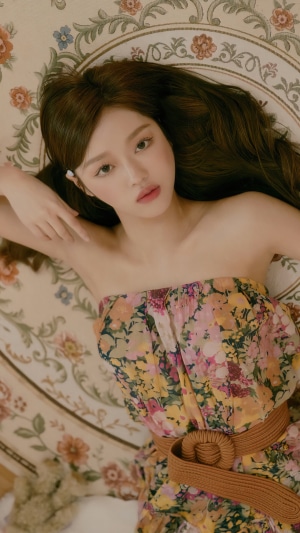 YooA from Oh My Girl in floral dress