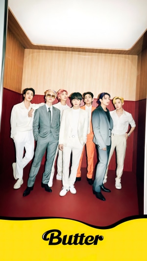 BTS members in suits for Butter concept photo