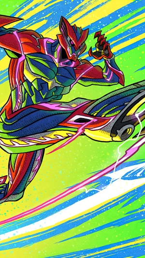 Fortnite character in colorful armor