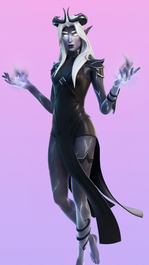 Fortnite Skin with Horns and Glowing Eyes