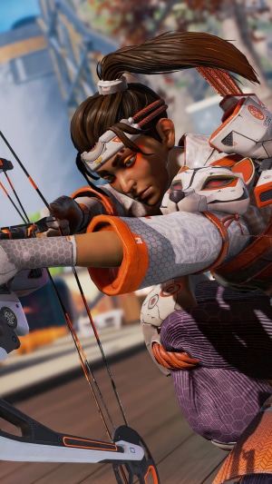 Rampart from Apex Legends with Bocek bow