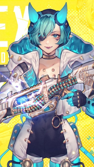 Wattson from Apex Legends holding a weapon