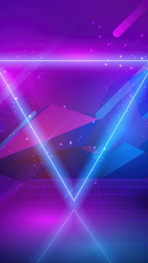 Neon Triangle Abstract Digital Art