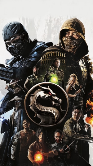 Mortal Kombat movie poster with characters