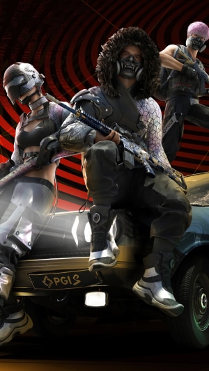 PlayerUnknown's Battlegrounds characters on a car